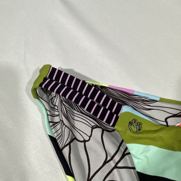 NEW Maaji [ Small‎ ] Trippin Striped Split Side Reversible Bikini Bottoms - Picture 4 of 11